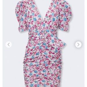 Forever 21 Floral Ruched Mini Dress